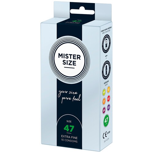 Condones Mister Size 47mm 10 Unidades