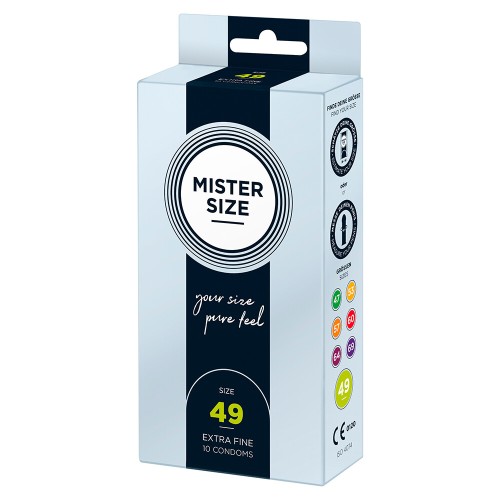 Condones Mister Size 49mm para Placer Personalizado