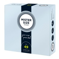 Condones Mister Size 49mm Tu Tamaño Pure Feel 36 Paquete