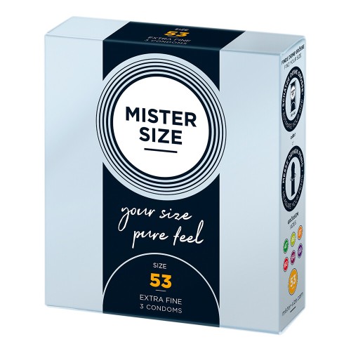 Mister Size 53mm Your Size Pure Feel Condoms Pack of 3