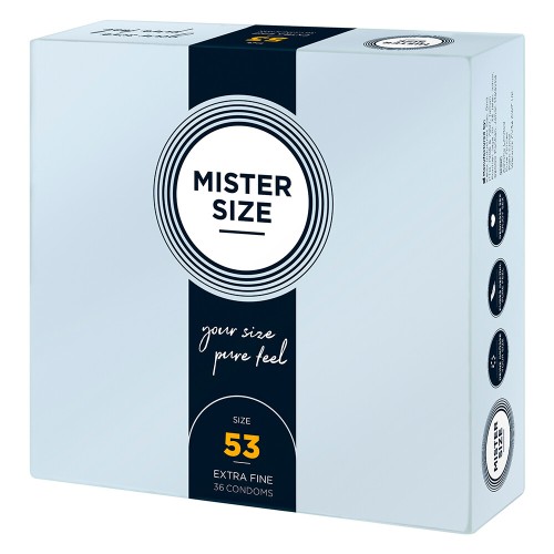 Mister Size 53mm Condoms 36 Pack for Pure Feeling