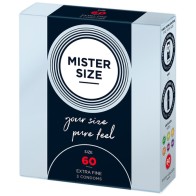 Condones Mister Size 60mm para Comodidad