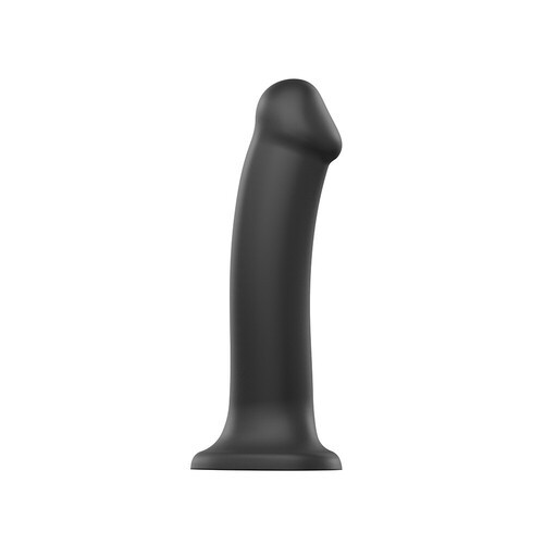 Strap On Me Silicone Large Black Dildo for Dual Density Pleasure