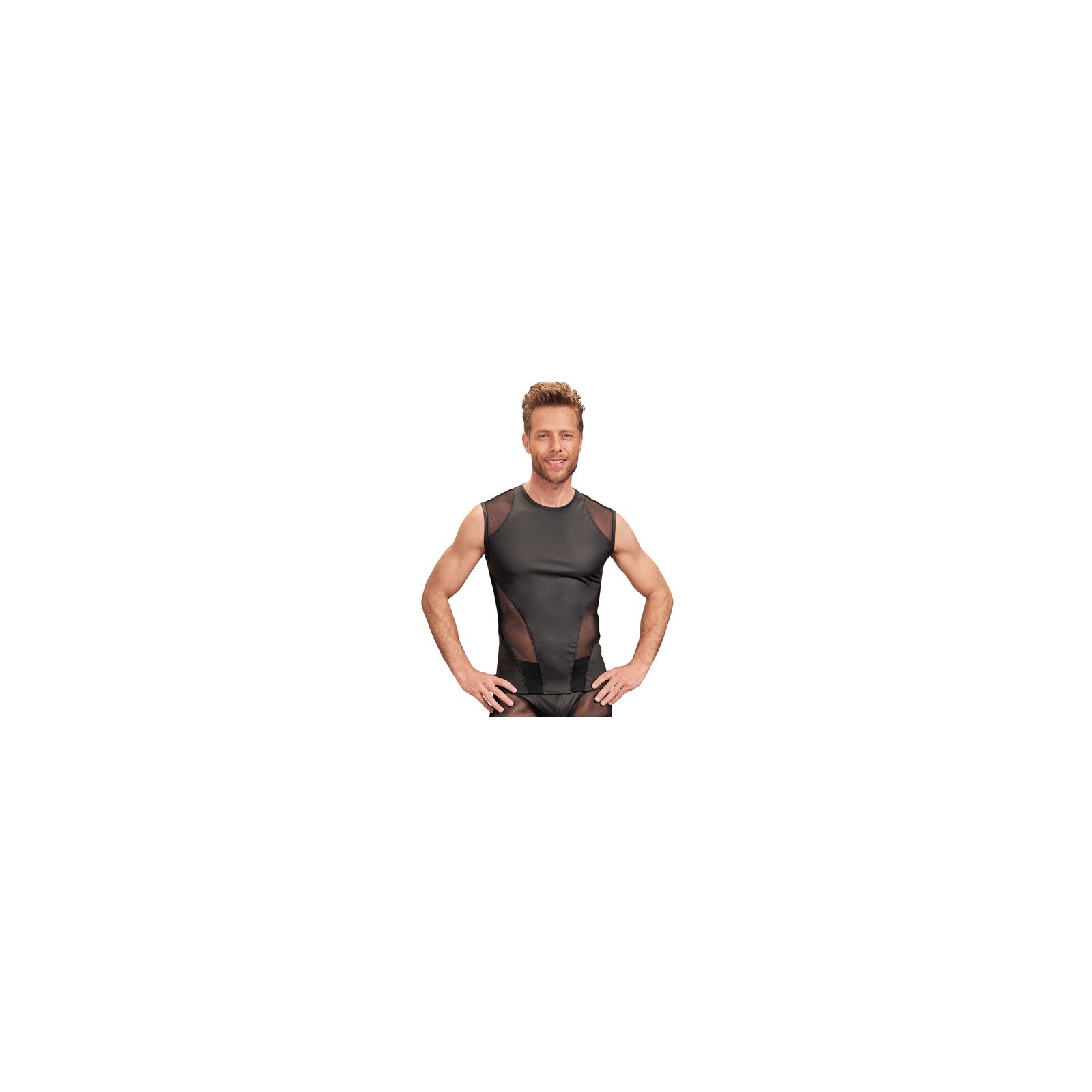 NEK Black Matte Look Sleeveless Shirt for Stylish Wear