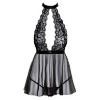 Kissable Halterneck Flared Babydoll for Elegance