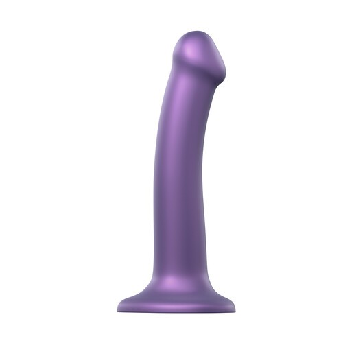 Dildo Strap On Me Brillo Metálico para Placer Audaz