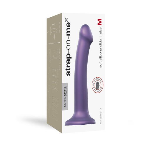 Dildo Strap On Me Brillo Metálico para Placer Audaz