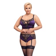 Cottelli Curves Bralette Suspender Set XXXL