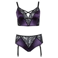 Cottelli Curves Bralette Suspender Set XXXL