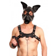 The Red Leather Puppy Dog Mask for Roleplay