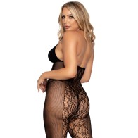 Leg Avenue Lace Opaque Bodystocking for Elegant Seduction