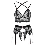 Abierta Fina Lacey Open Suspender Set Small