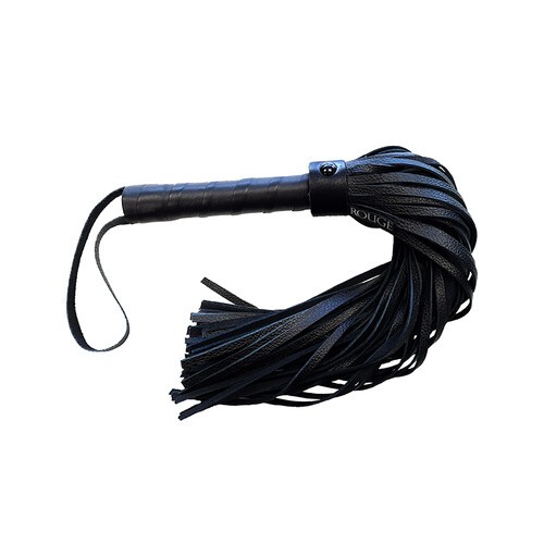 Rouge Garments Plain Black Flogger - Stylish Bondage