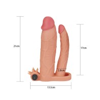 Extensor Doble Vibrante Lovetoy de 3 Pulgadas Rosa Flesh