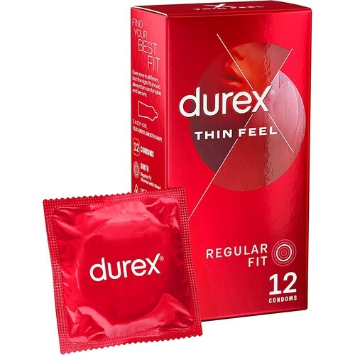 Condones Durex Feel Thin Ajuste Regular para Placer Seguro