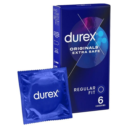 Condones Durex Extra Seguro Talla Regular para Tranquilidad