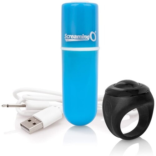 Screaming O Charged Vooom Remote Control Bullet Blue | Portable Pleasure