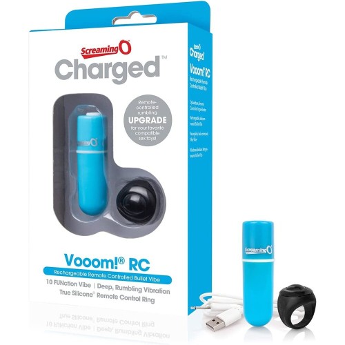 Screaming O Charged Vooom Remote Control Bullet Blue | Portable Pleasure