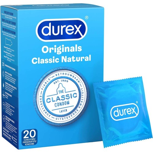 Condones Durex Originals Clásicos Naturales para Placer Seguro