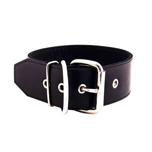 Rouge Garments 50mm Black Leather Collar - Strong and Stylish