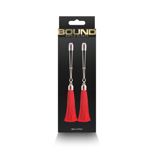 Pinzas para Pezones Bound con Borlas Rojas