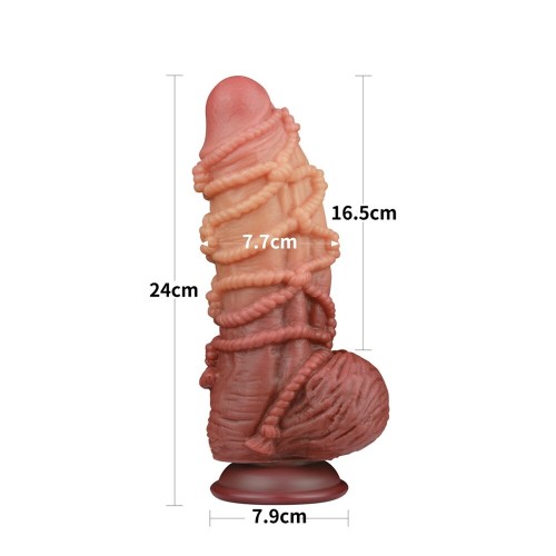 Dildo Extremo Lovetoy con Patrón de Cuerda