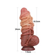 Dildo Extremo Lovetoy con Patrón de Cuerda