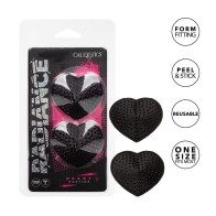 Pasties de Corazón Negros Radiance para Noches Glamorosas