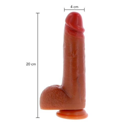 Dildo de Silicona con Prepucio ToyJoy 8 Pulgadas para Placer Realista