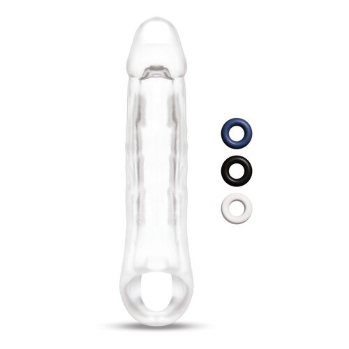 Extensor de Pene Transparente de 2 Pulgadas Size Up para Placer Aumentado