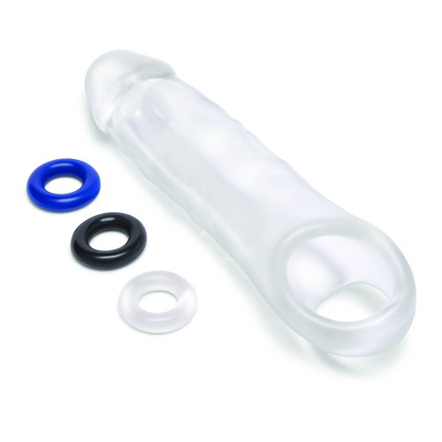 Extensor de Pene Transparente de 2 Pulgadas Size Up para Placer Aumentado