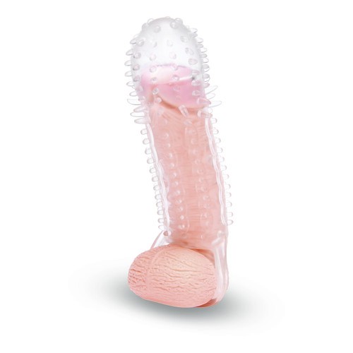 Size Up Clear Textured Extender for Enhanced Pleasure