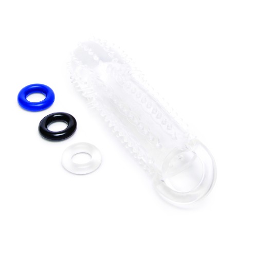 Size Up Clear Textured Extender for Enhanced Pleasure