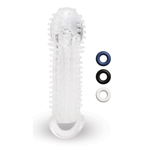 Size Up Clear Textured Extender for Enhanced Pleasure