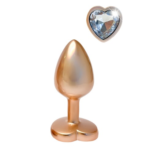 Gleaming Love Pearl Gold Small Butt Plug for Elegant Pleasure