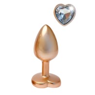 Plug Anal Pequeño Gleaming Love Pearl Dorado para Placer Elegante