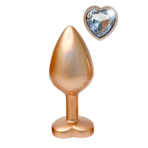 Plug Anal Medio Gleaming Love Pearl Dorado