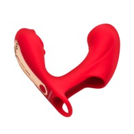 Vibrador de Dedo de Silicona Pulsante Rose Touch