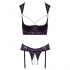 Cottelli Longline Cupless and Crotchless Bra Set