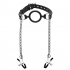 Mutiny Silicone O Ring Gag Plus Nipple Clamps - Take Control